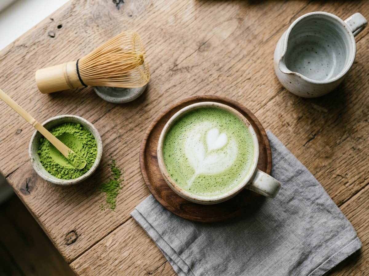 5-minute matcha latte at home