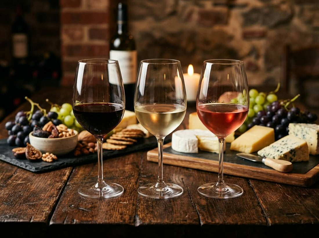 three wine glasses on the dining table