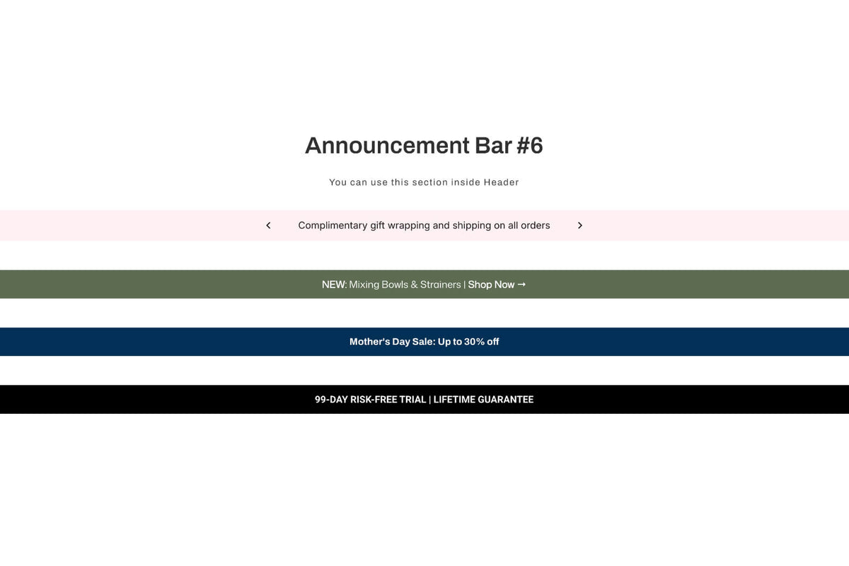 Announcement bar 6