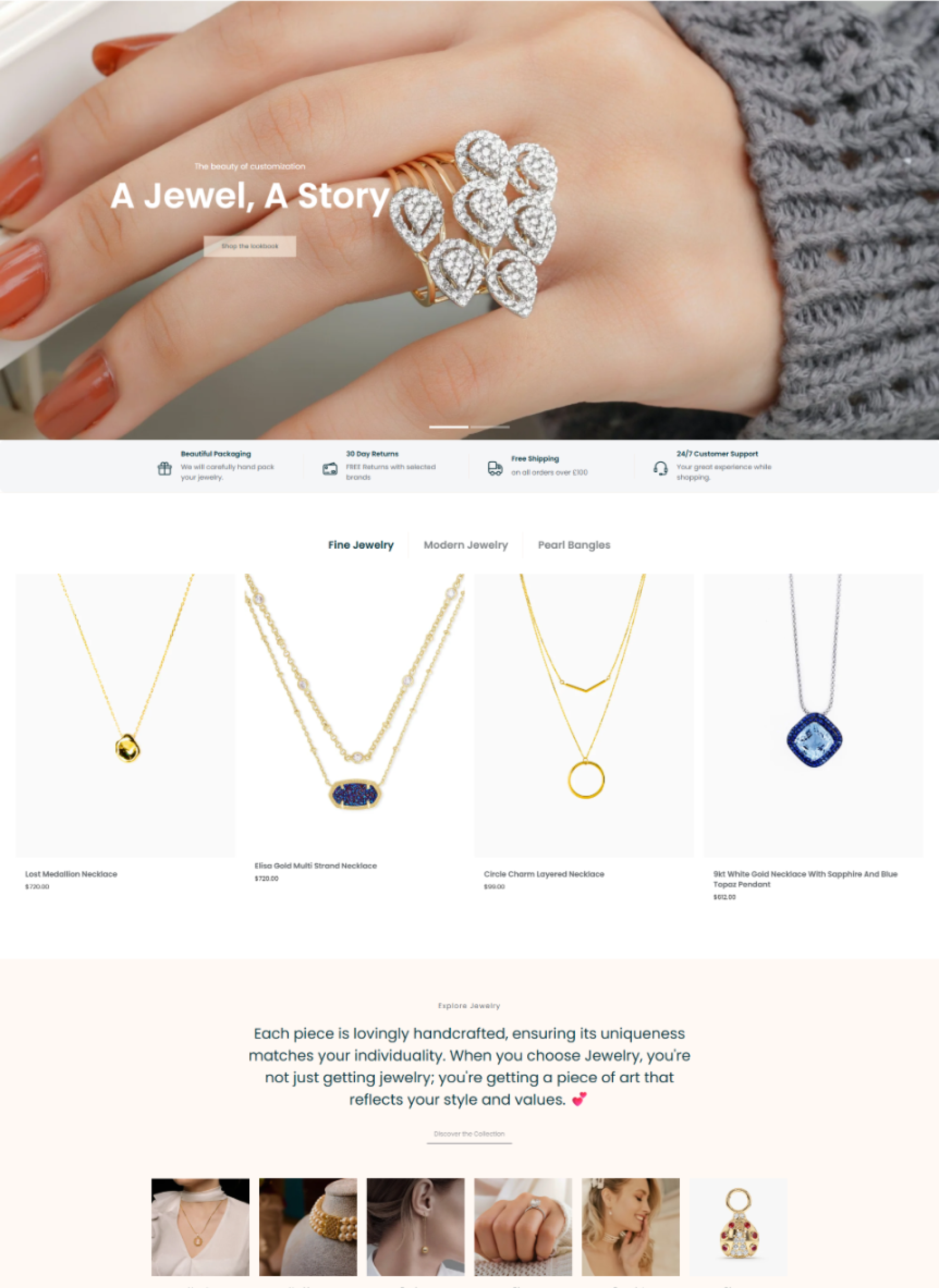 Jewelry Home page