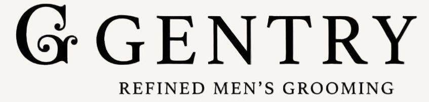 Gentry logo for refined men's grooming on a white background