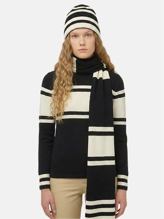 Striped wool blend knit