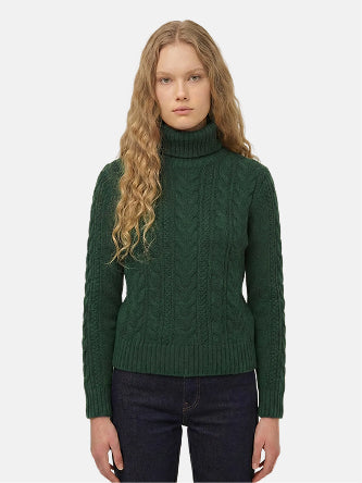 Cable knit turtleneck sweater