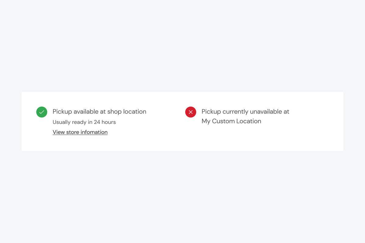 Pickup Availability Block