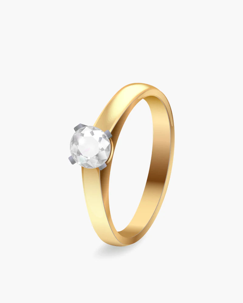 10k Gold 1/10CT TDW Round Diamond Cluster Promise Ring